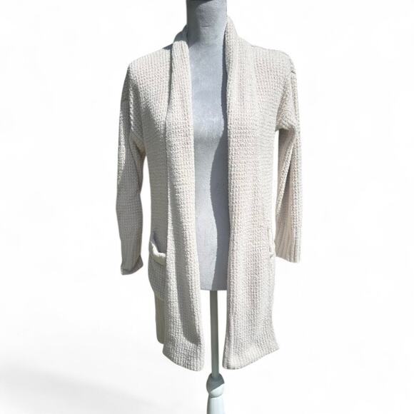 BAREFOOT DREAMS CozyChic Lite Pockets Cardigan Sweater Open Front M Relaxed - Picture 1 of 9